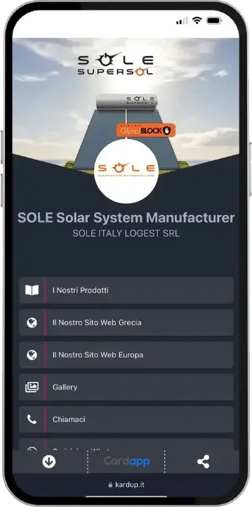 L’app di SOLE SA con cataloghi e prodotti